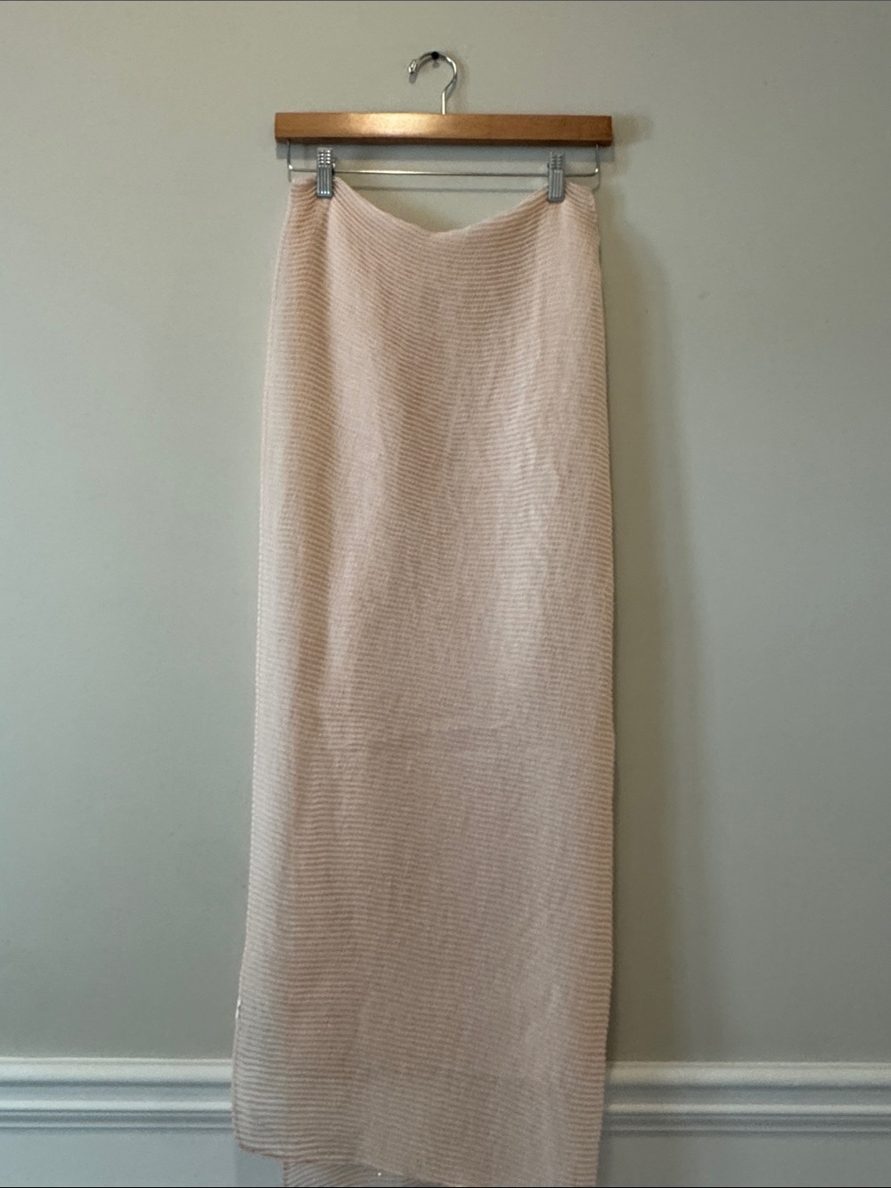 Light Pink Ribbed Shawl | Super Soft